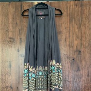 Johnny Was Evans Draped Vest Sz M